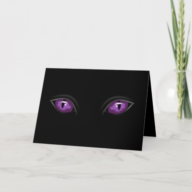 Evil Purple Eyes Card (Front)