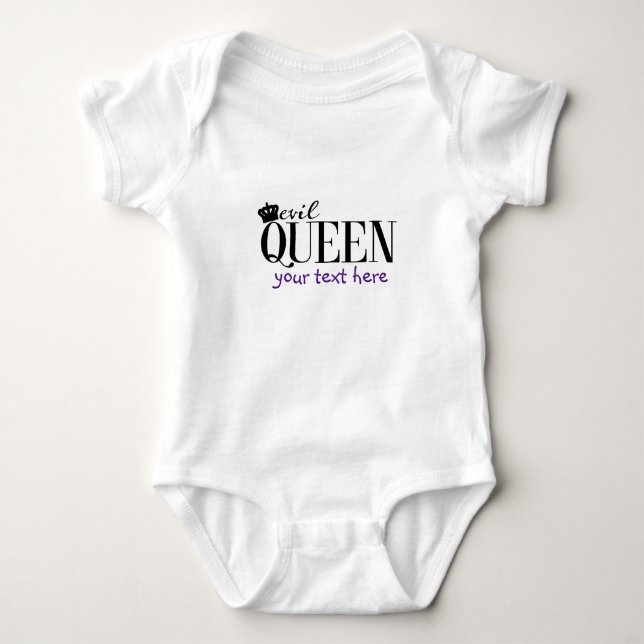 EVIL QUEEN Baby Personalized Custom One Piece Bodysuit (Front)