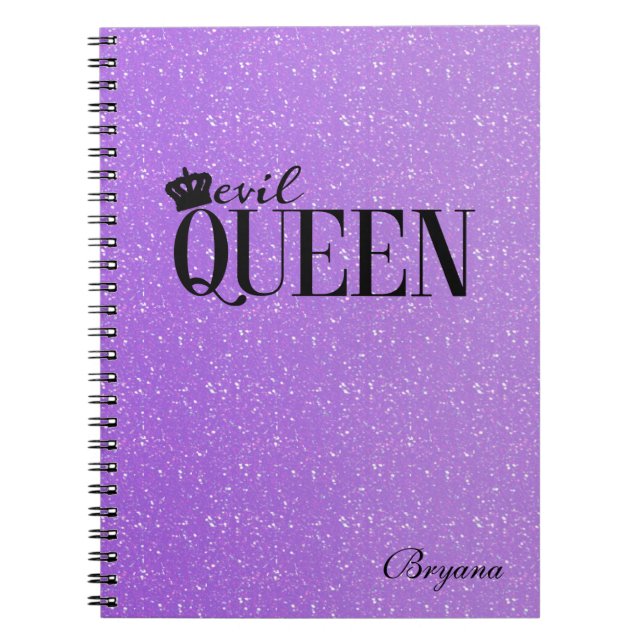 EVIL QUEEN Purple Parties scintillant Glam Carnet  (Devant)