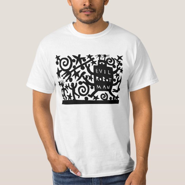 Evil Robot Man T-Shirt (Front)