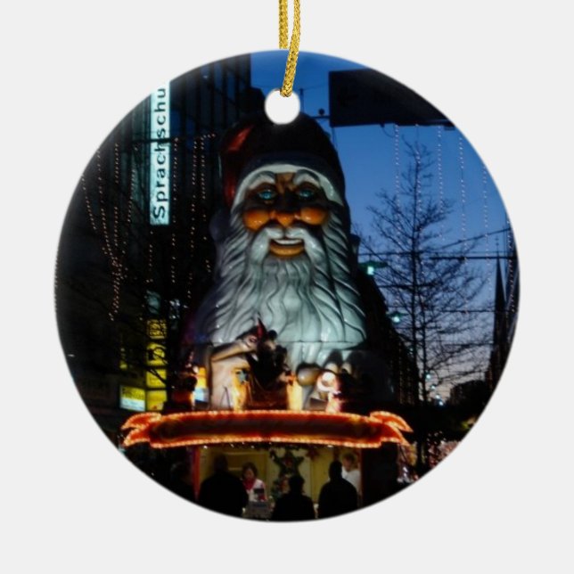Evil Santa - Hamburg Germany Ceramic Ornament (Front)