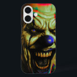 Evil scary clown iPhone 16 phone case. iPhone 16 Case<br><div class="desc">Evil clown themed iPhone 16 phone case</div>