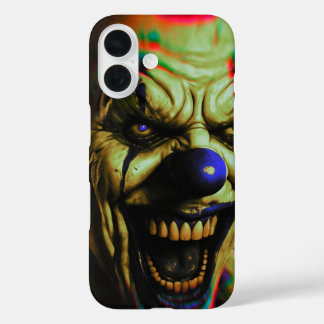 Evil scary clown iPhone 16 phone case. iPhone 16 Case