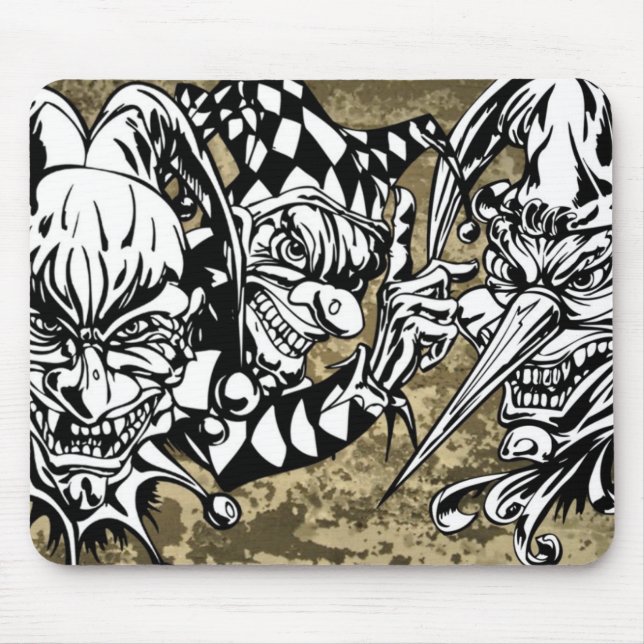 Evil, Scary Clowns Mouse Pad (Front)