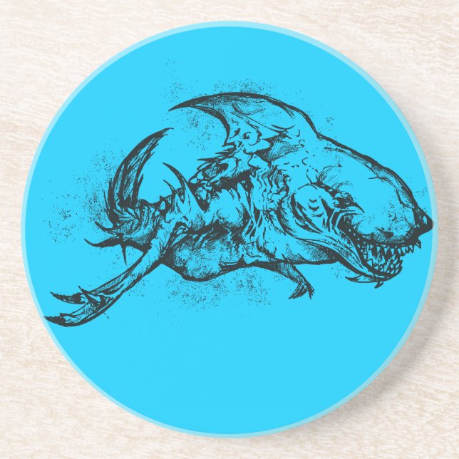 Evil Shark in Black Coaster (Front)