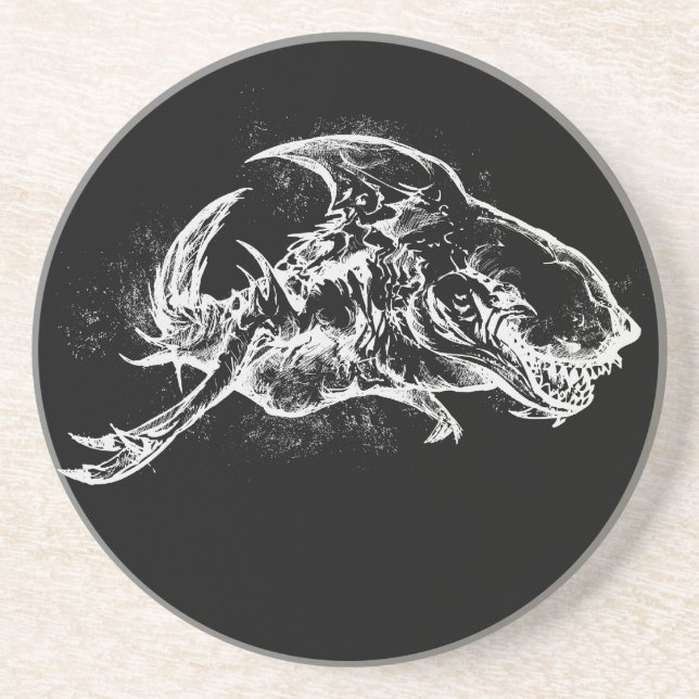 Evil Shark in White Coaster (Front)
