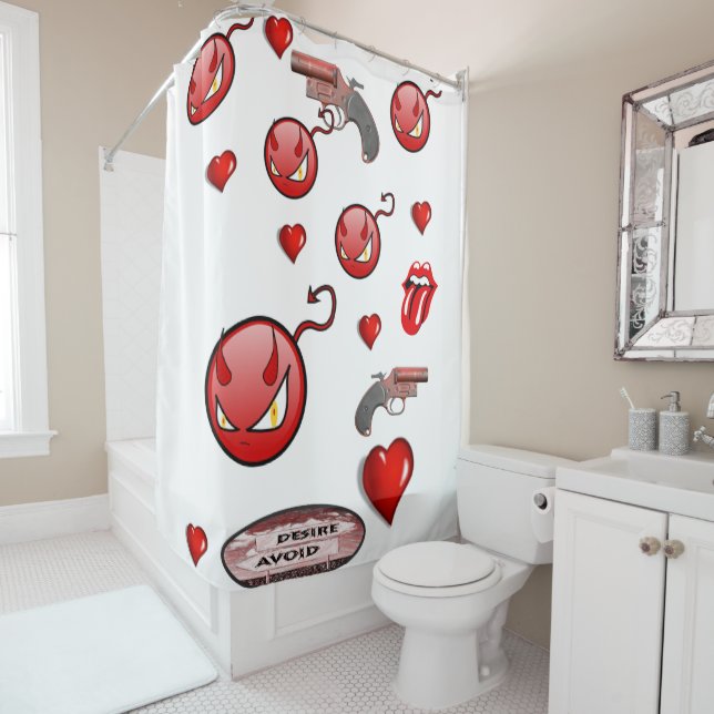 Evil shower curtain (In Situ)