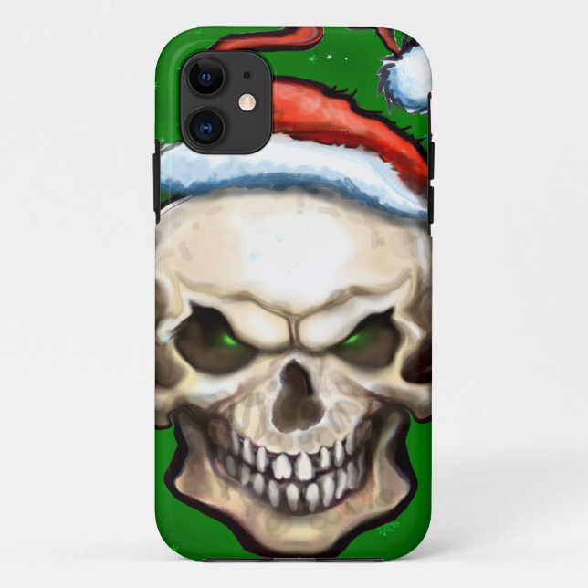Evil Skull Christmas Case-Mate iPhone Case (Back)