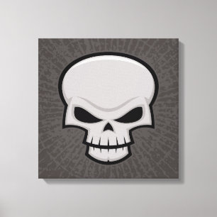 Evil Skull Design Canvas Print