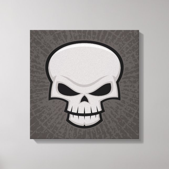 Evil Skull Design Canvas Print (Front)