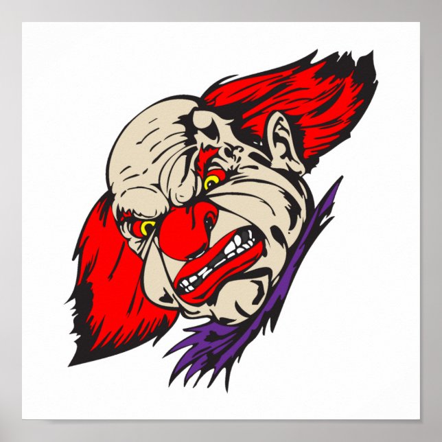 evil snarling clown poster (Front)