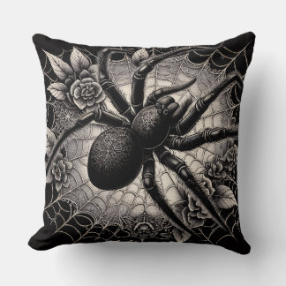 Evil Spider Throw Pillow