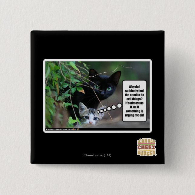 evil things 2 inch square button (Front)