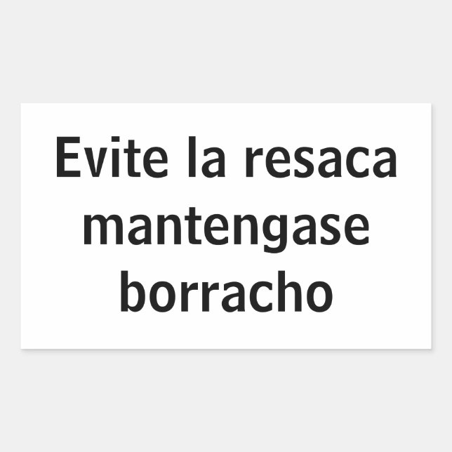 evite la resaca sticker (Front)