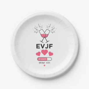 EVJF in progress please wait Paper Plate