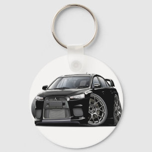 Evo Black Car Keychain