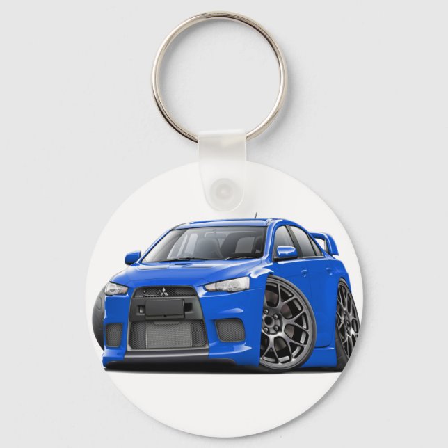 Evo Blue Car Keychain (Front)