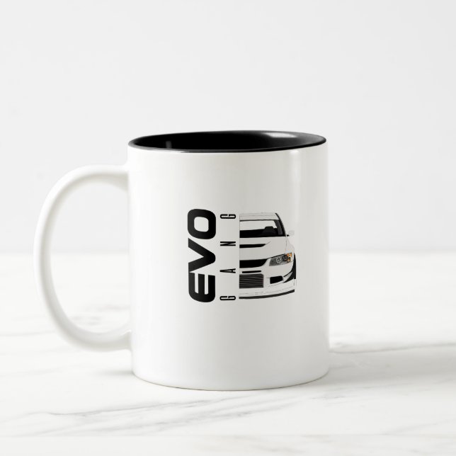 Evo Gang Car Racing Design For Car Lovers Two-Tone Coffee Mug (Left)