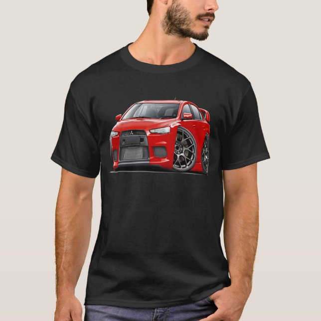 Evo Red Car T-Shirt (Front)