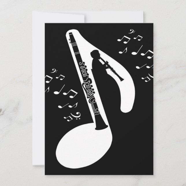 evocative clarinet holiday card (Front)