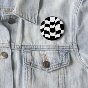 Evoke Emotions with Intriguing Monochrome Pattern 2 Inch Round Button