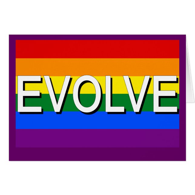 ÉVOLUEZ avec le drapeau de gay pride pour des (Devant horizontal)