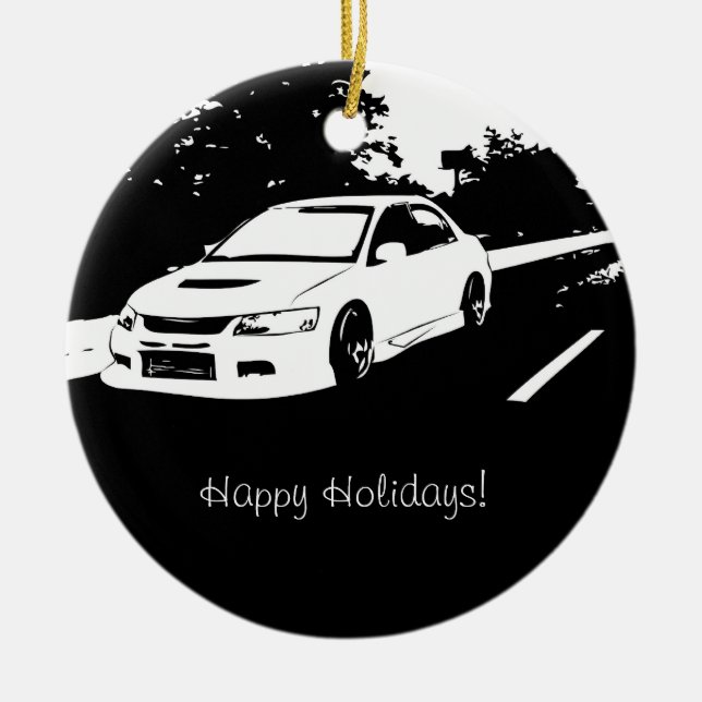 Evolution 9 Rolling shot Ceramic Ornament (Front)