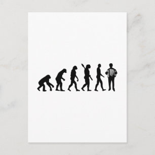 Evolution Accordion player Postcard