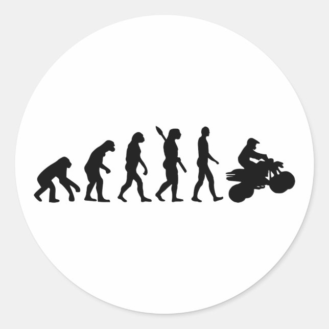 Evolution ATV Quad Racing Classic Round Sticker (Front)