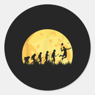 Evolution Badminton Bright Badminton Player Gift  Classic Round Sticker