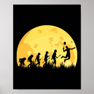 Evolution Badminton Bright Badminton Player Gift Poster