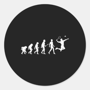 Evolution Badminton Gift For Badminton Players Evo Classic Round Sticker