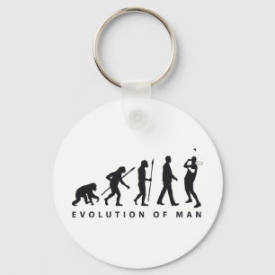 evolution badminton keychain