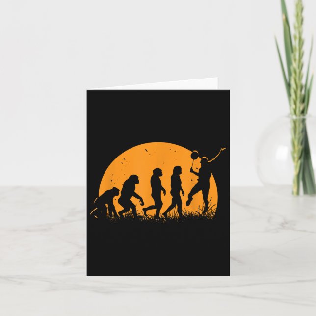 Evolution Badminton Player _ Racket Shuttle  Card (Front)