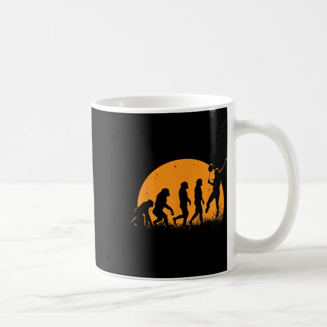 Evolution Badminton Player _ Racket Shuttle  Coffee Mug (Right)