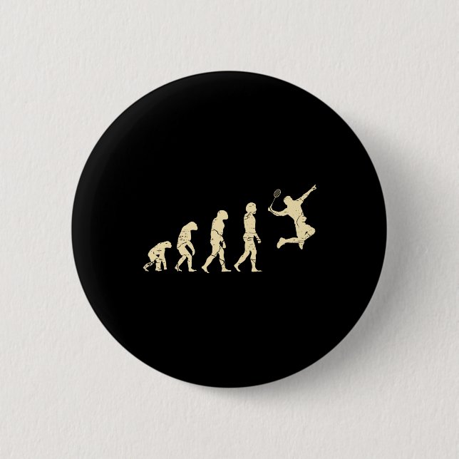 Evolution Badminton Player Shuttle Racket 1  2 Inch Round Button (Front)