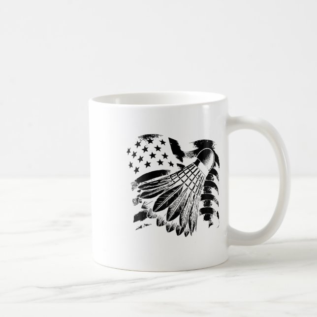 Evolution Badminton Player Shuttle Racket  Coffee Mug (Right)