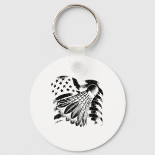 Evolution Badminton Player Shuttle Racket Keychain