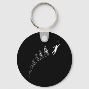 Evolution Badminton Shuttle Art Sports Keychain
