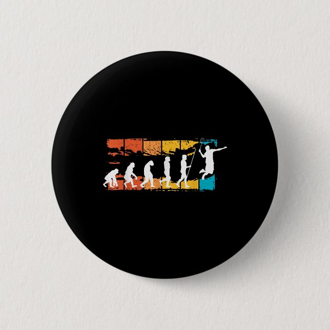 Evolution Badminton _ Shuttle _ Badminton Player G 2 Inch Round Button (Front)
