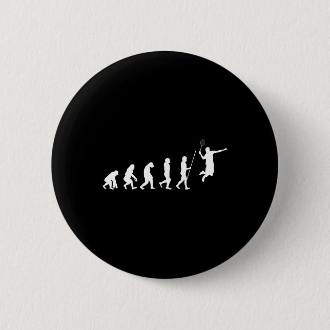 Evolution Badminton Shuttle Badminton Player Gift  2 Inch Round Button (Front)