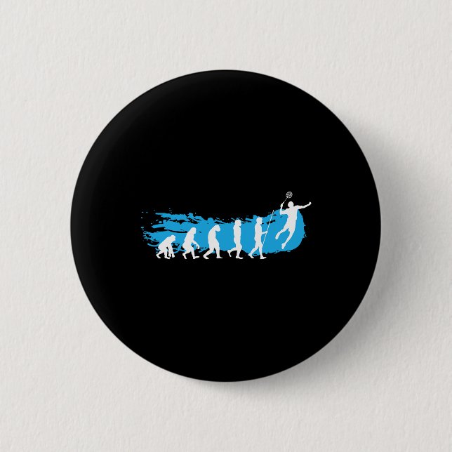 Evolution Badminton Shuttle Badminton Player Gift  2 Inch Round Button (Front)