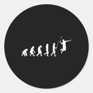 Evolution Badminton Shuttle Badminton Player Gift  Classic Round Sticker