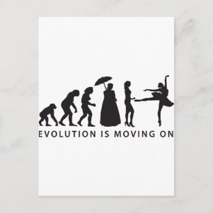 evolution ballet postcard