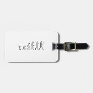 EVOLUTION BAR CODE Darwin Barcode Pattern Design Luggage Tag