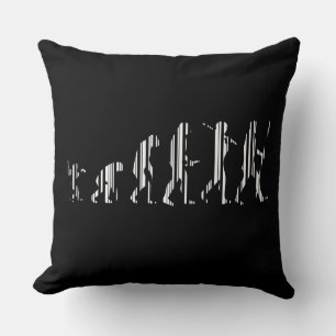 EVOLUTION BAR CODE Darwin Barcode Pattern Design Throw Pillow