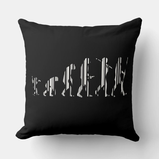 EVOLUTION BAR CODE Darwin Barcode Pattern Design Throw Pillow (Front)