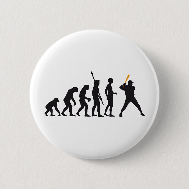 evolution baseball 2 inch round button (Front)