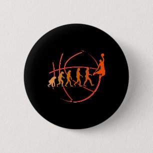 Evolution Basketball Player Ball Game Hoops 2 Inch Round Button