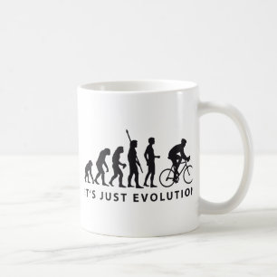 evolution bicycle coffee mug